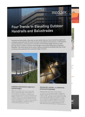Moddex's Four Trends in Elevating Outdoor Handrails and Balustrades Flyer Cover Image