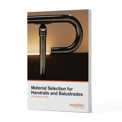 Moddex's Material Selection for Handrails and Balustrades Specifier's Guide Whitepaper Cover Image