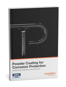 Moddex's Understanding the benefits of powder coating for corrosion protection to steel architecture whitepaper cover image